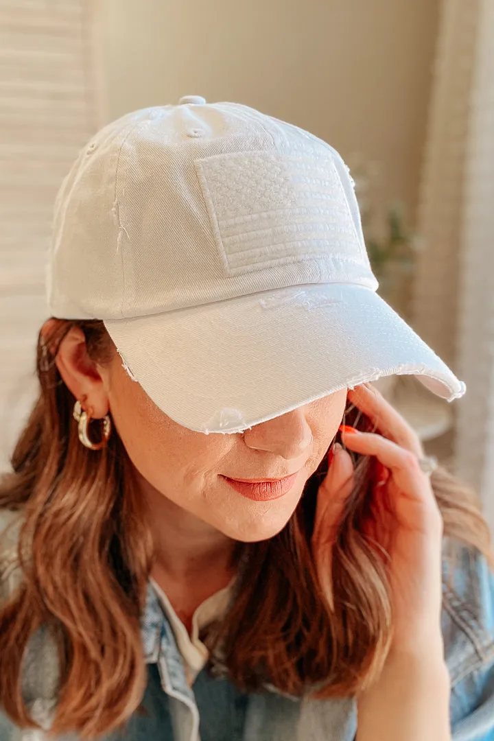 American Flag Washed Cap