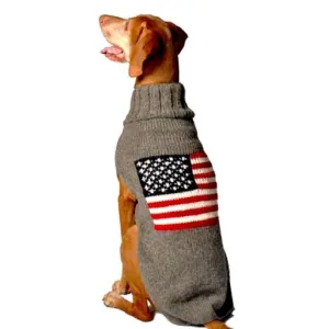 American Flag Wool Dog Sweater