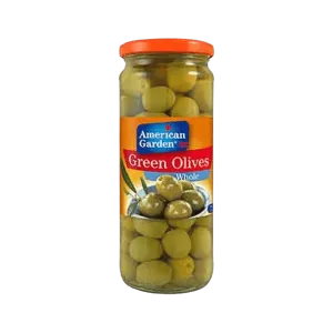 AMERICAN GARDEN GREEN OLIVES WHOLE 450G