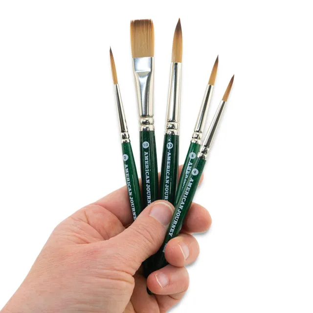 American Journey Interlocked Synthetic Brushes - Travel Set