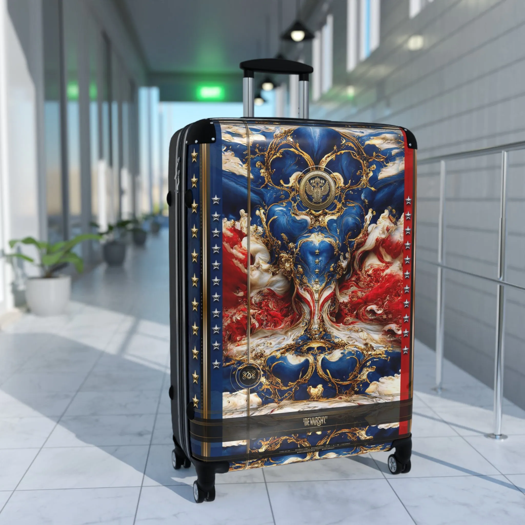 AMERICAN Patriot Suitcase Luxury Travel Luggage Carry-on Suitcase Hard Shell Suitcase in 3 Sizes | D20154