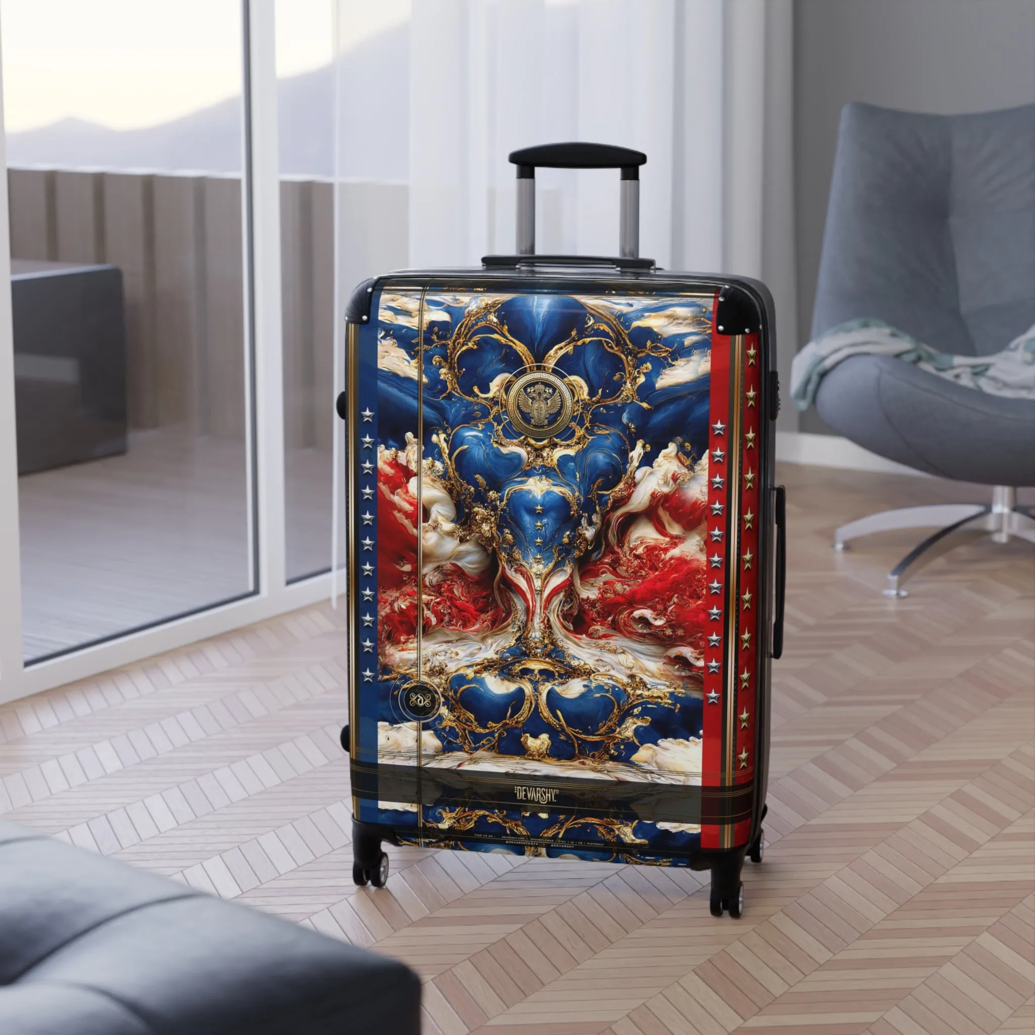 AMERICAN Patriot Suitcase Luxury Travel Luggage Carry-on Suitcase Hard Shell Suitcase in 3 Sizes | D20154