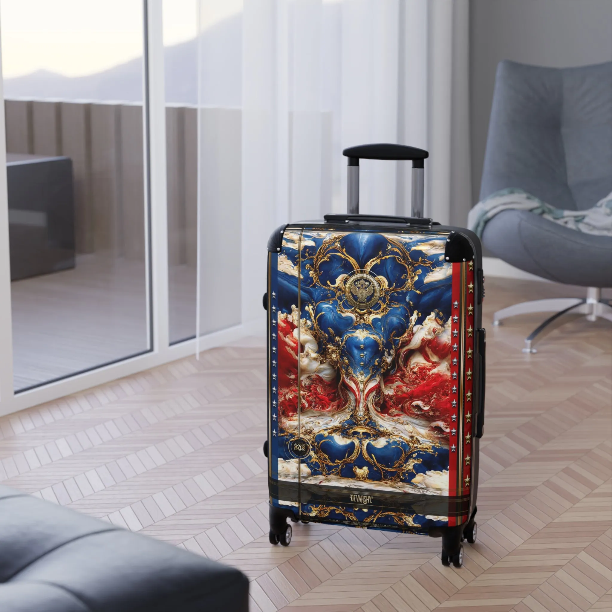 AMERICAN Patriot Suitcase Luxury Travel Luggage Carry-on Suitcase Hard Shell Suitcase in 3 Sizes | D20154