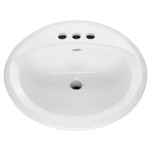 American Standard Rondalyn Vitreous China Bathroom Sink 19 in. W X 19 in. D White