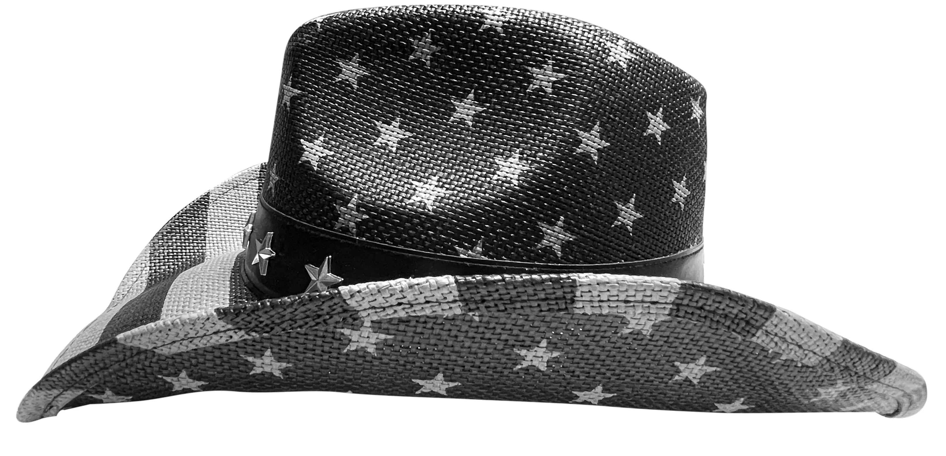 Americano Black White United States Flag Cowboy Hat