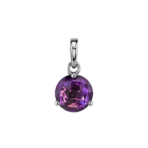 Amethyst 14K White Gold Pendant