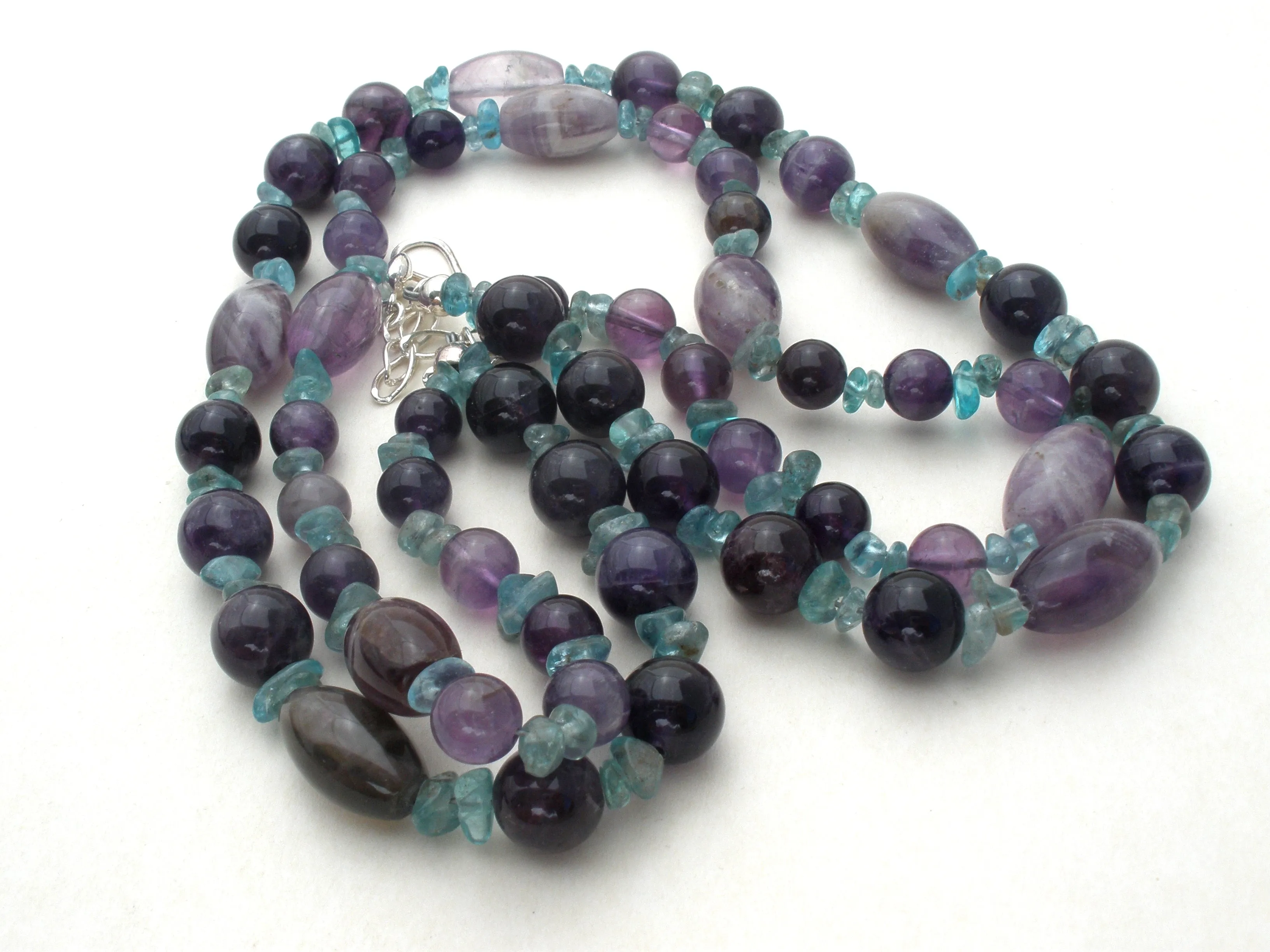 Amethyst & Apatite Bead Necklace Jay King