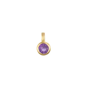 Amethyst Bezel Charm