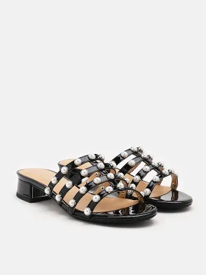 Amias Pearl Caged Low Heels