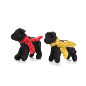 Amica Felt Black Labrador Toy 7.5cm