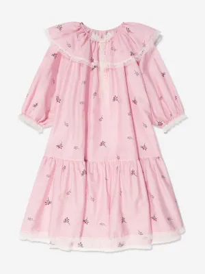 Amiki Children Girls Silk Elizabeth Nightdress in Pink