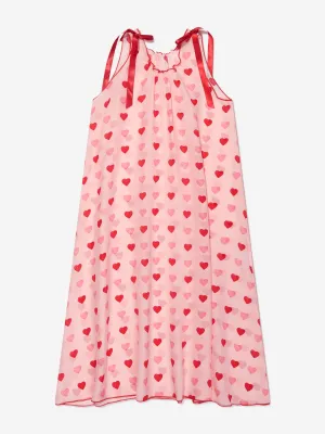 Amiki Children Girls Silk Hearts Rebecca Nightdress