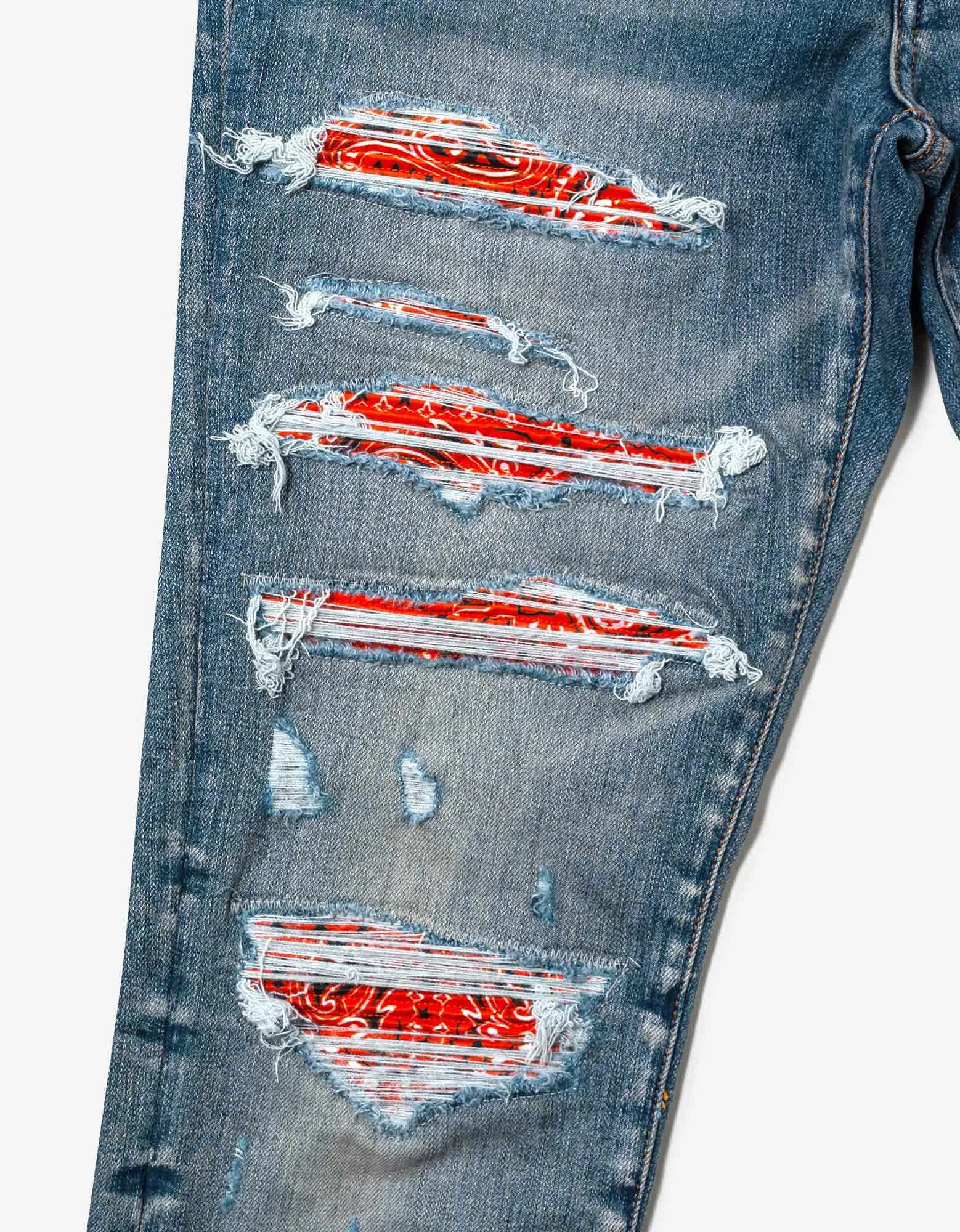 Amiri Bandana Thrasher Clay Indigo Jeans