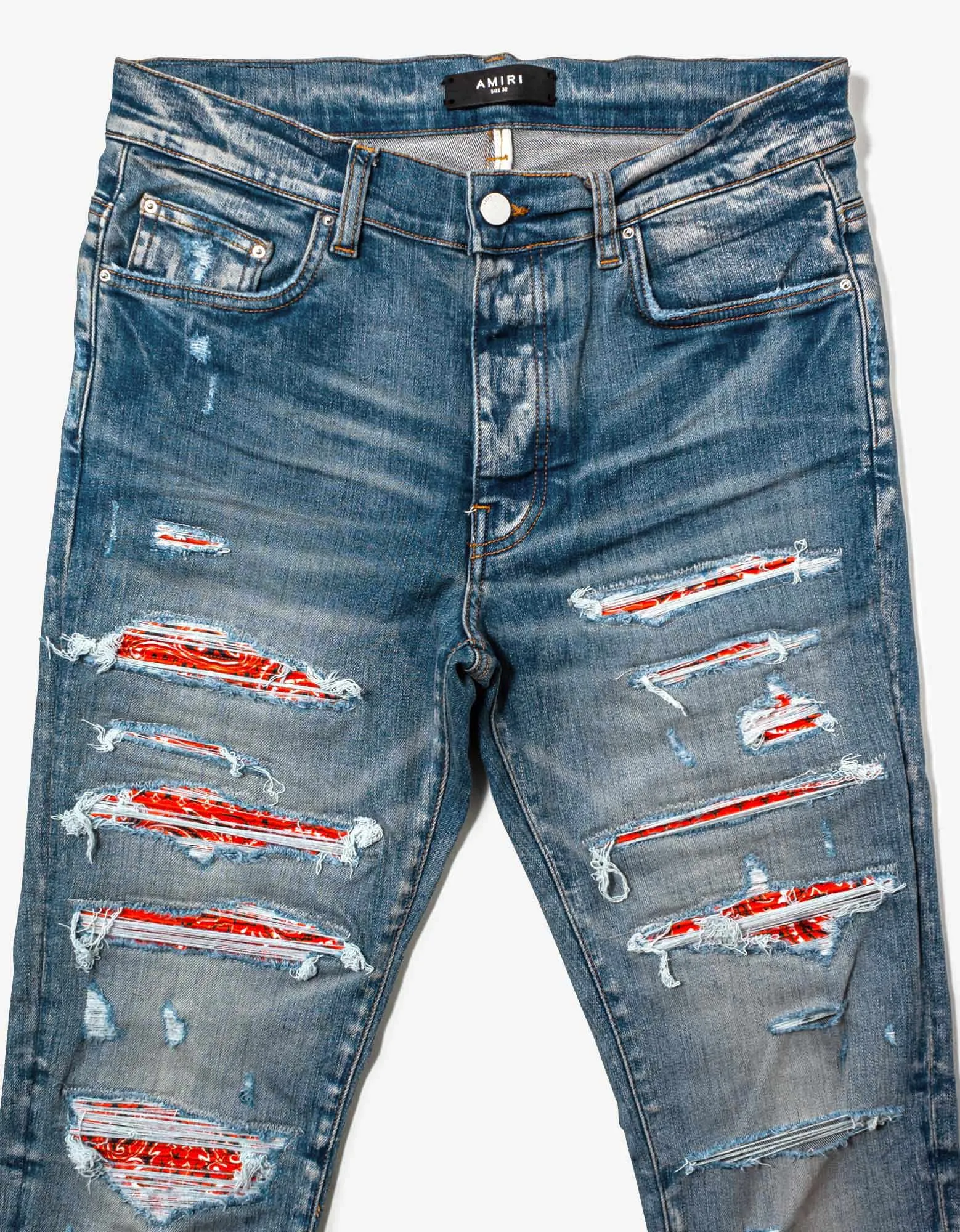 Amiri Bandana Thrasher Clay Indigo Jeans