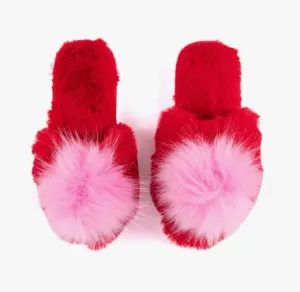 Amor Red Slippers