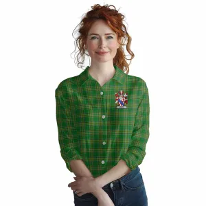 Amory Irish Clan Tartan Women's Casual Shirt with Coat of Arms