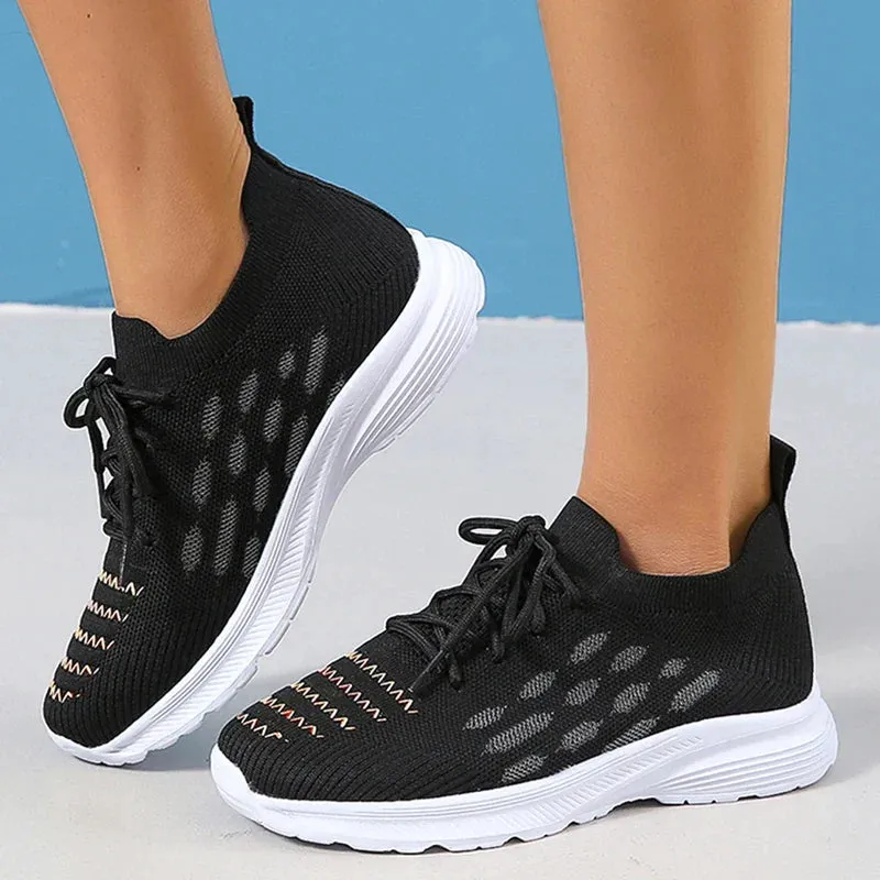 AMOZAE- - Breathable Mesh Platform Sneakers