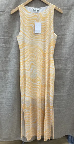 & Other Stories New with Tags Yellow & White Gauze Overlay Maxi Dress Medium