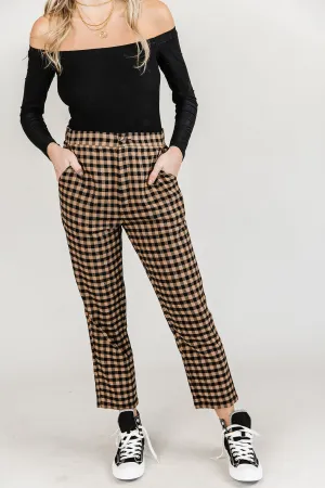 Ampersand Checkered Crop Pants