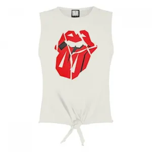 Amplified Womens/Ladies Hackney Diamonds Tongue The Rolling Stones Vintage Crop Top