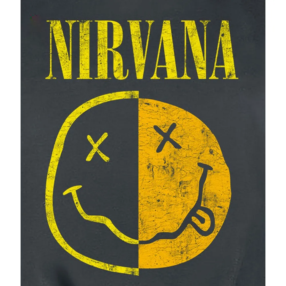 Amplified Womens/Ladies Spliced Smiley Nirvana T-Shirt