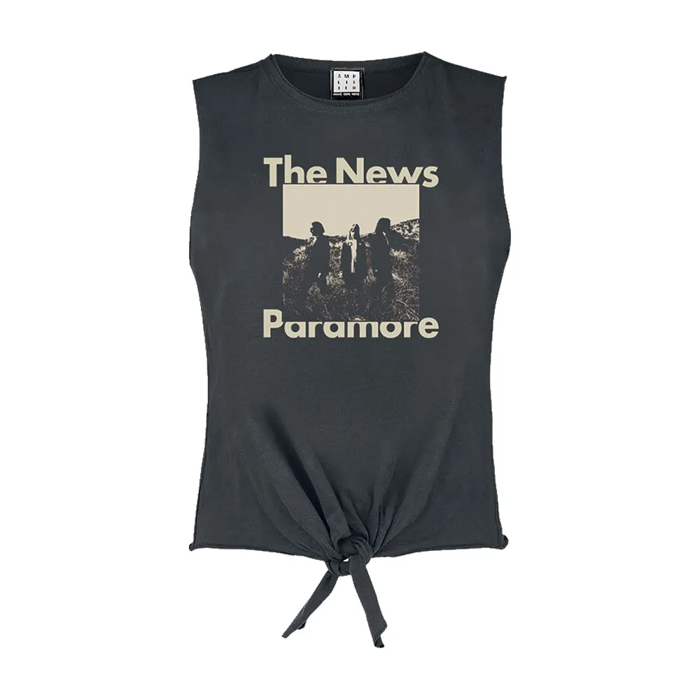 Amplified Womens/Ladies The News Paramore Front Tie T-Shirt