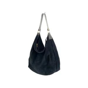 Amplio Bolso Hobo de Piel de Serraje para Mujer. Promo Amor