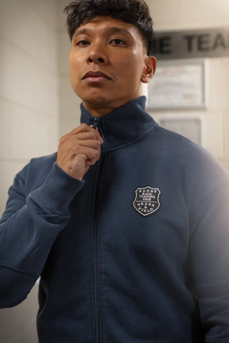 &SONS Blade Zip Through Track Top Navy