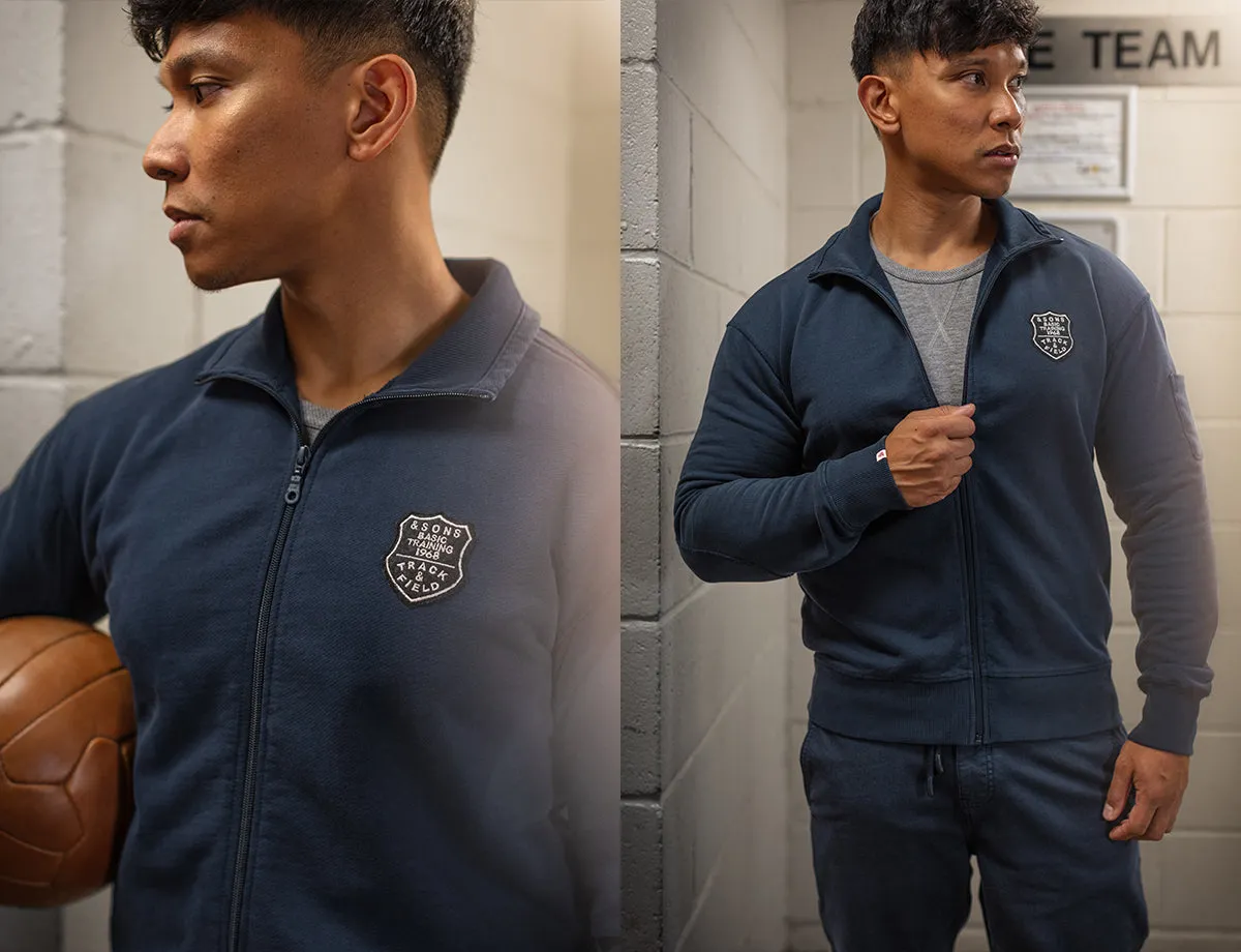 &SONS Blade Zip Through Track Top Navy