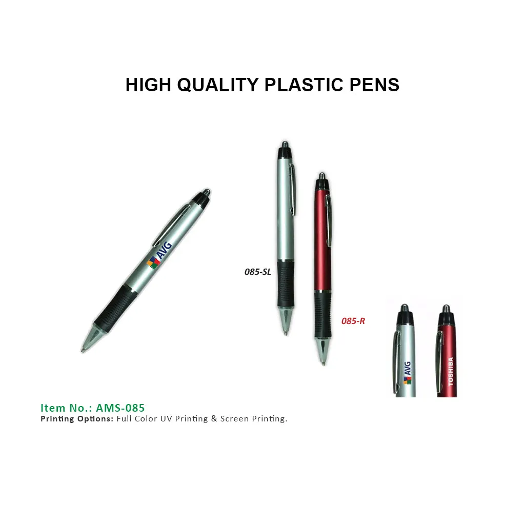 AMS- 085 - Plastic pen with Rubber Grip