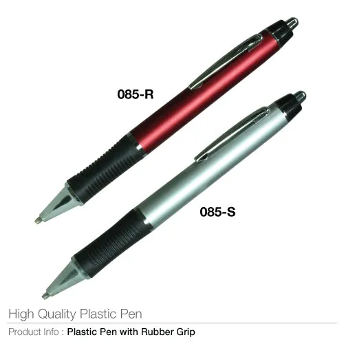 AMS- 085 - Plastic pen with Rubber Grip