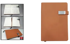 AMS-RM-8504 - Brown -A4 size- Soft touch Notebooks