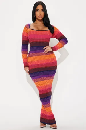 Amy Striped Maxi Dress - Multi Color