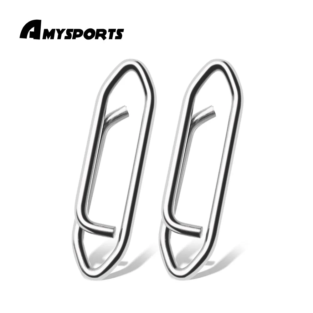 AMYSPORTS 50pcs/Pack Fishing Rolling Swivels with Seafishing Snap