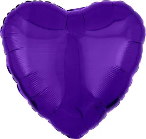 Anagram - 18" Metallic Purple Heart Mylar Balloon #296