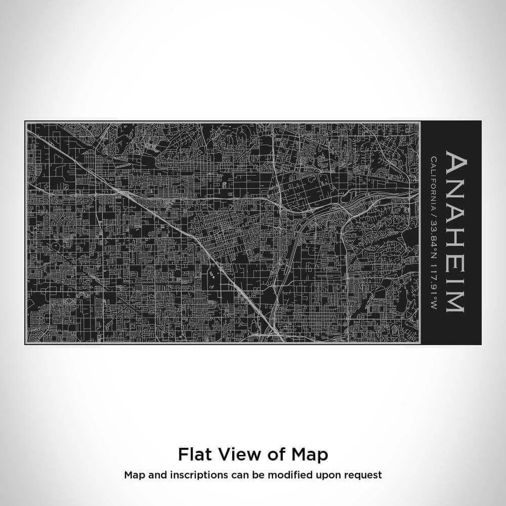 Anaheim - California Map Insulated Bottle in Matte Black