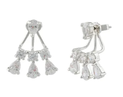 Anais Front Back Cubic Zirconia Earrings