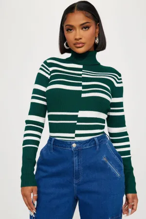 Anaisa Turtleneck Sweater - Green/combo