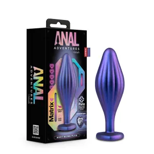 Anal Adventures Matrix By Blush® | Wavy Bling Sapphire 4.5-Inch Anal Plug