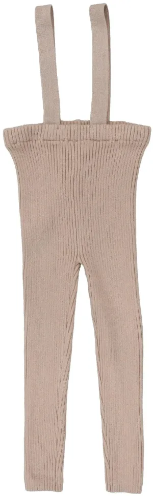 Analogie Pink Knit Suspender Leggings