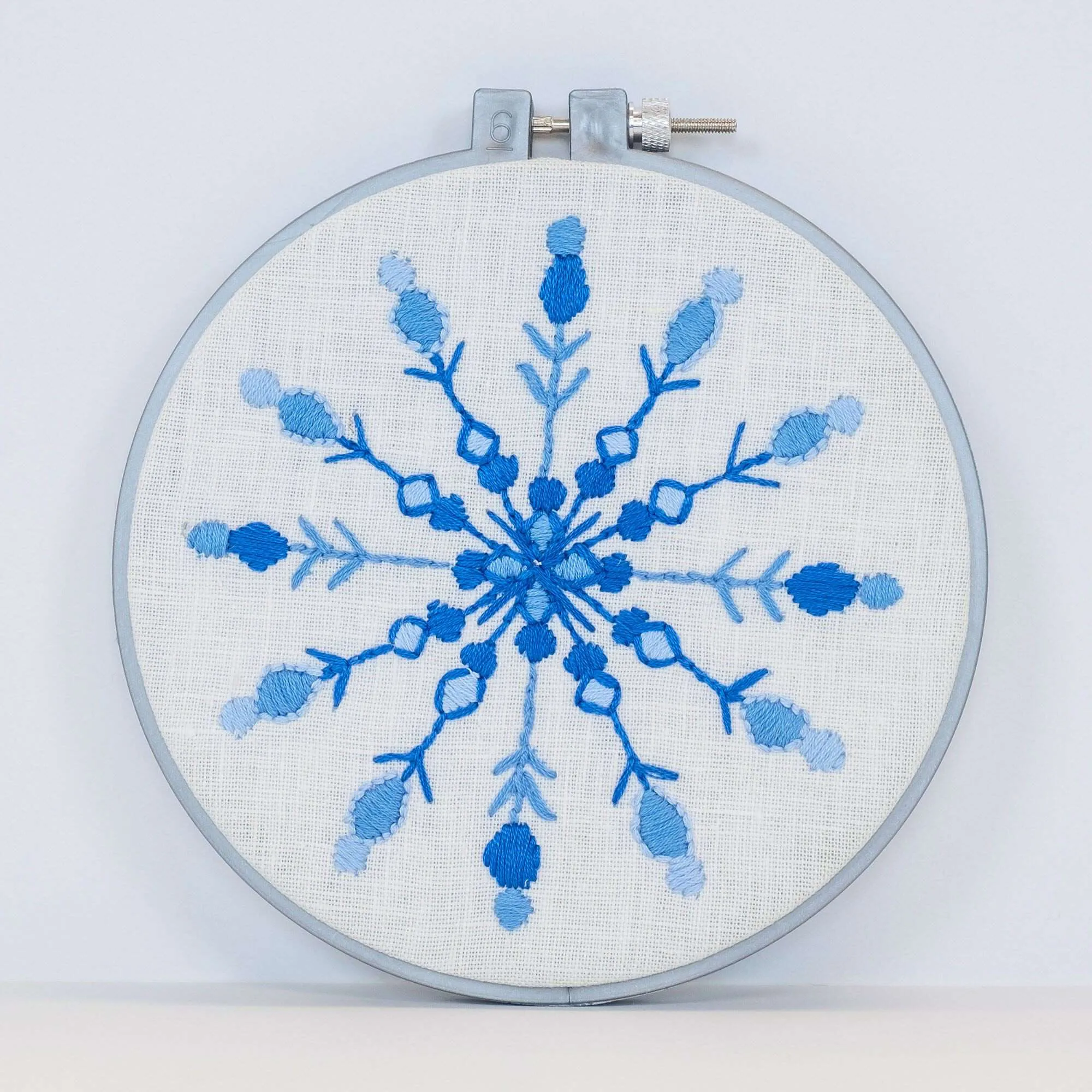 Anchor Blue Snowflake Embroidery Design