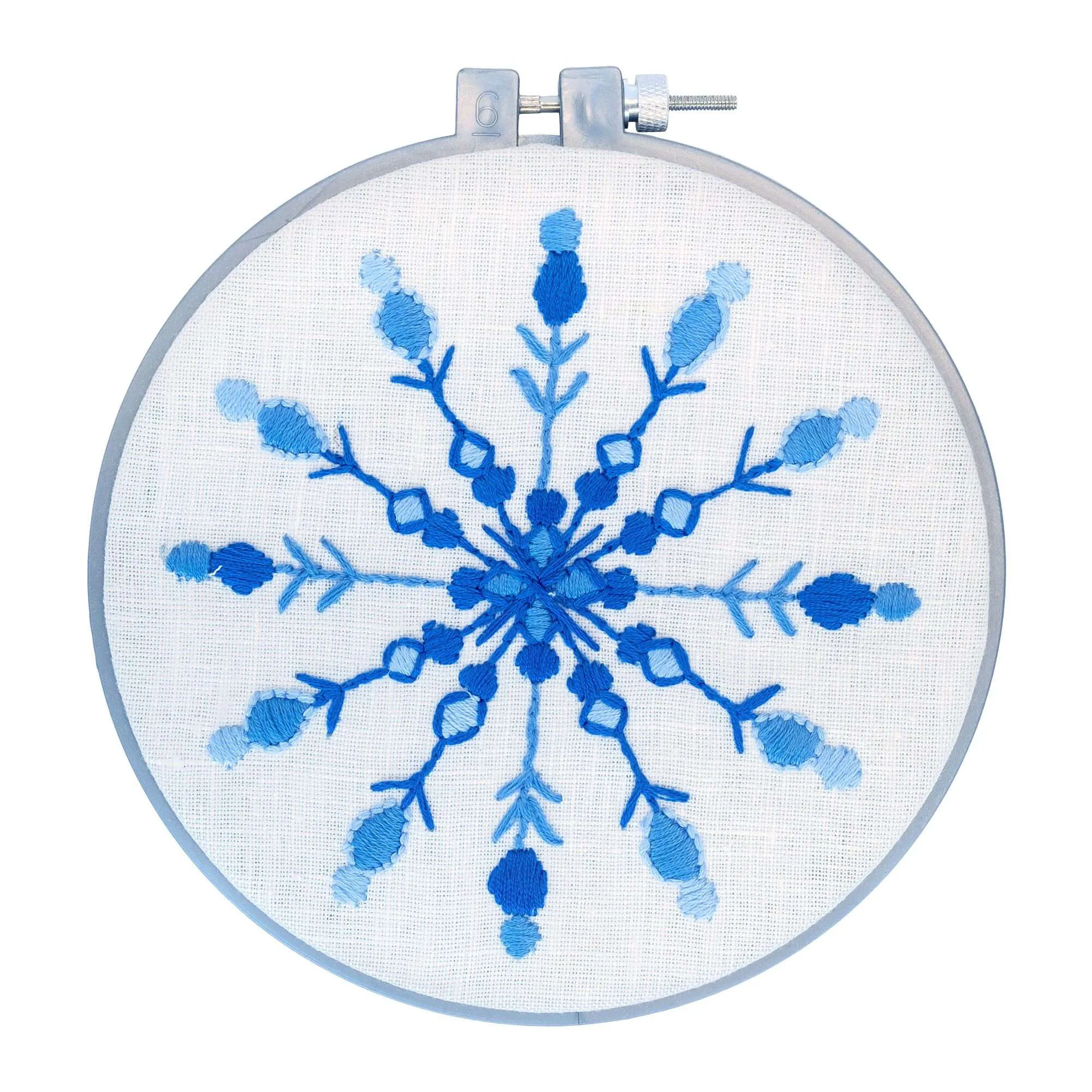 Anchor Blue Snowflake Embroidery Design