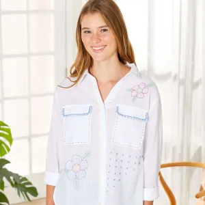 Anchor Embroidery Hand Embroidered Blouse