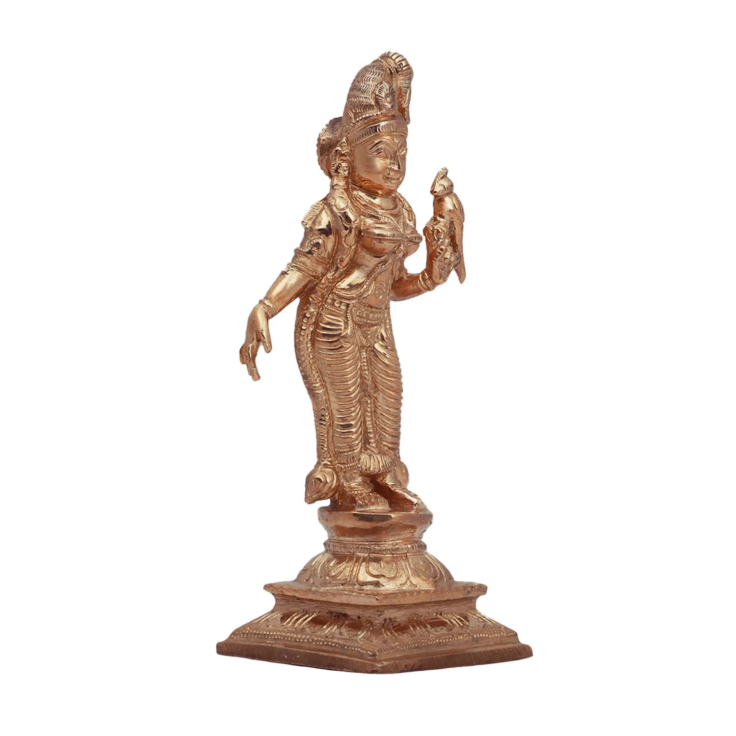 Andal Statue - 5 Inches | Panchaloha Statue/ Goda Devi Vigraham for Pooja/ 330 Gms Approx