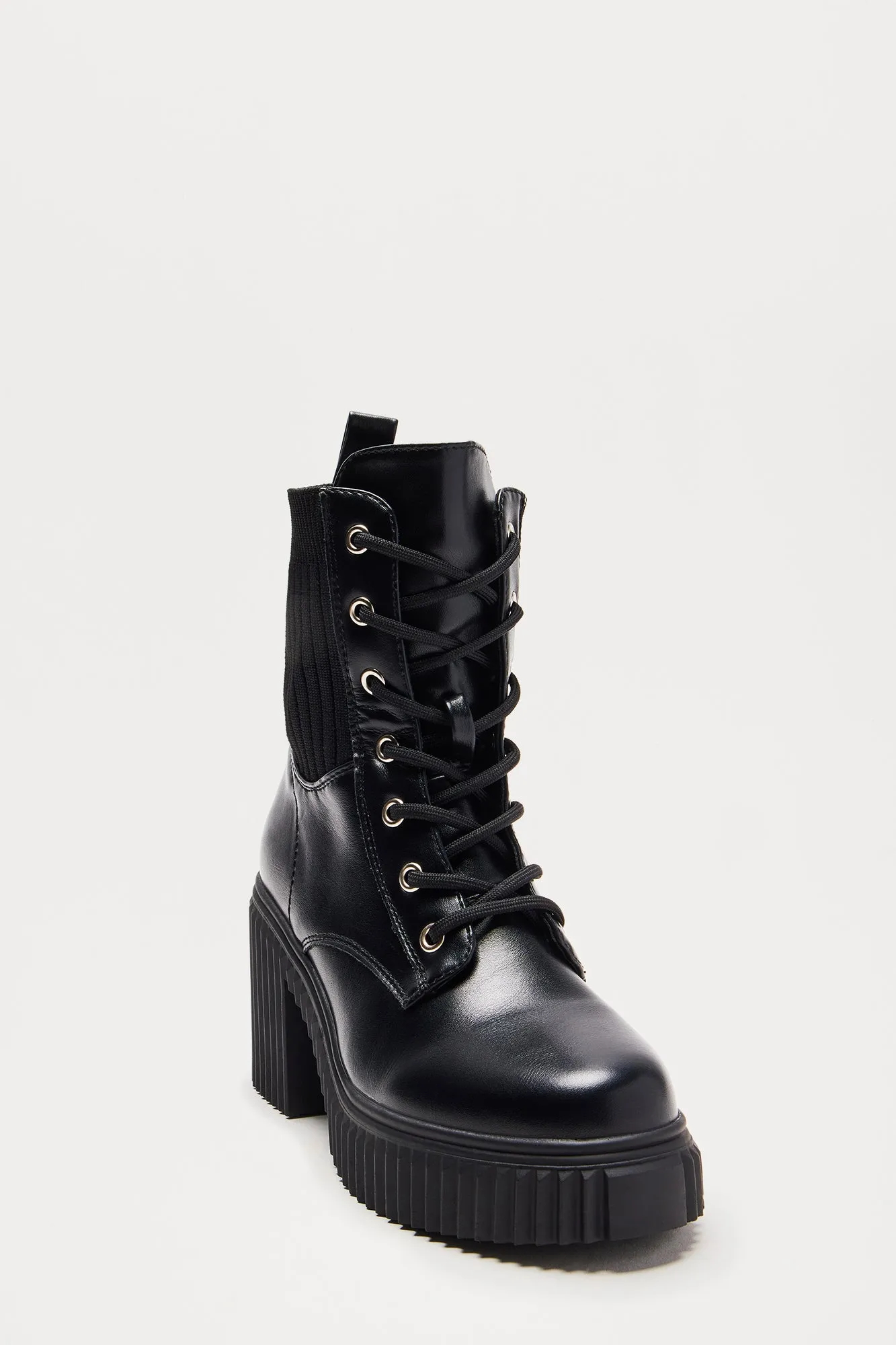 Ander Lace Up Booties - Black