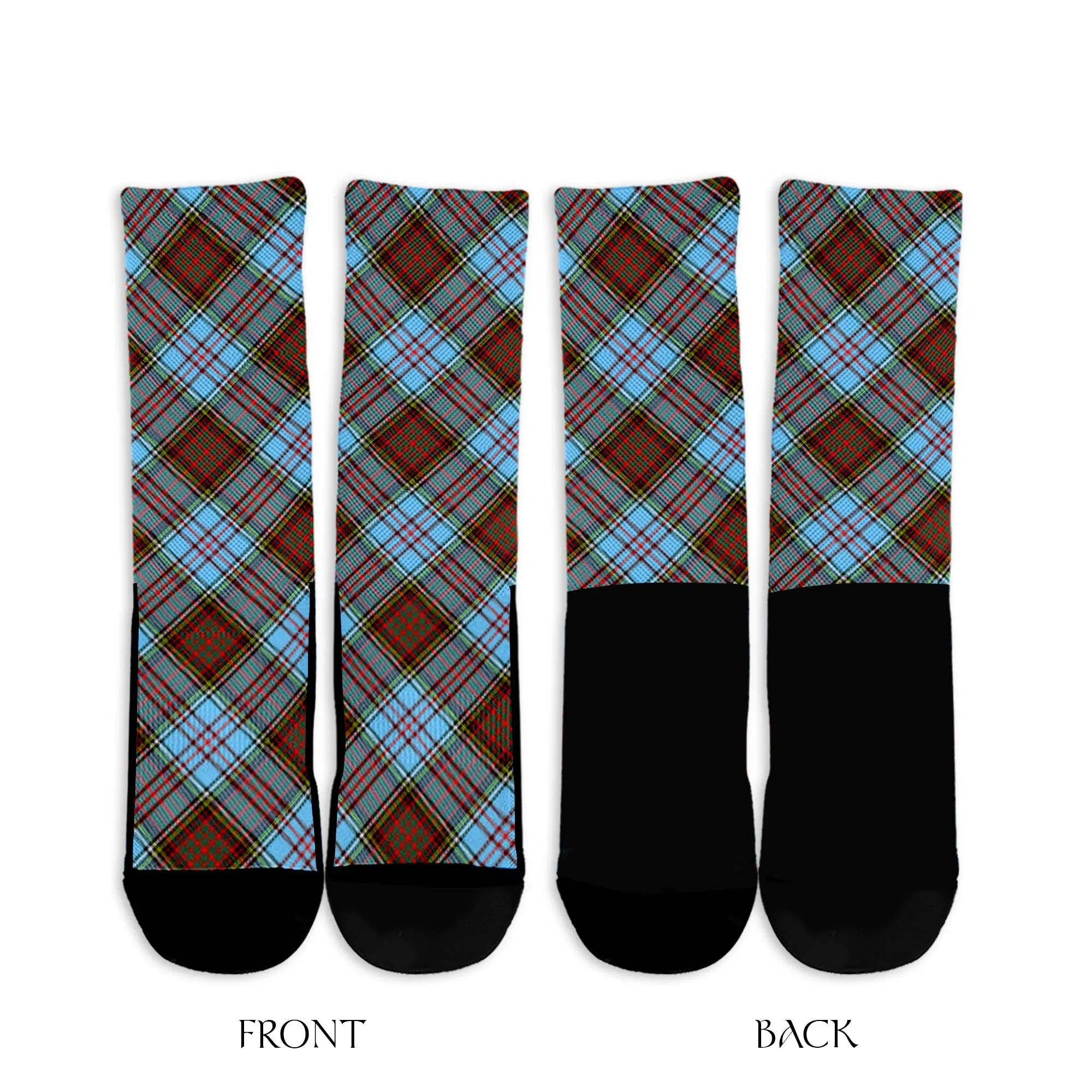 Anderson Ancient Tartan Crew Socks Cross Tartan Style