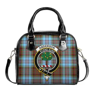 Anderson Ancient Tartan Shoulder Handbags with Family Crest