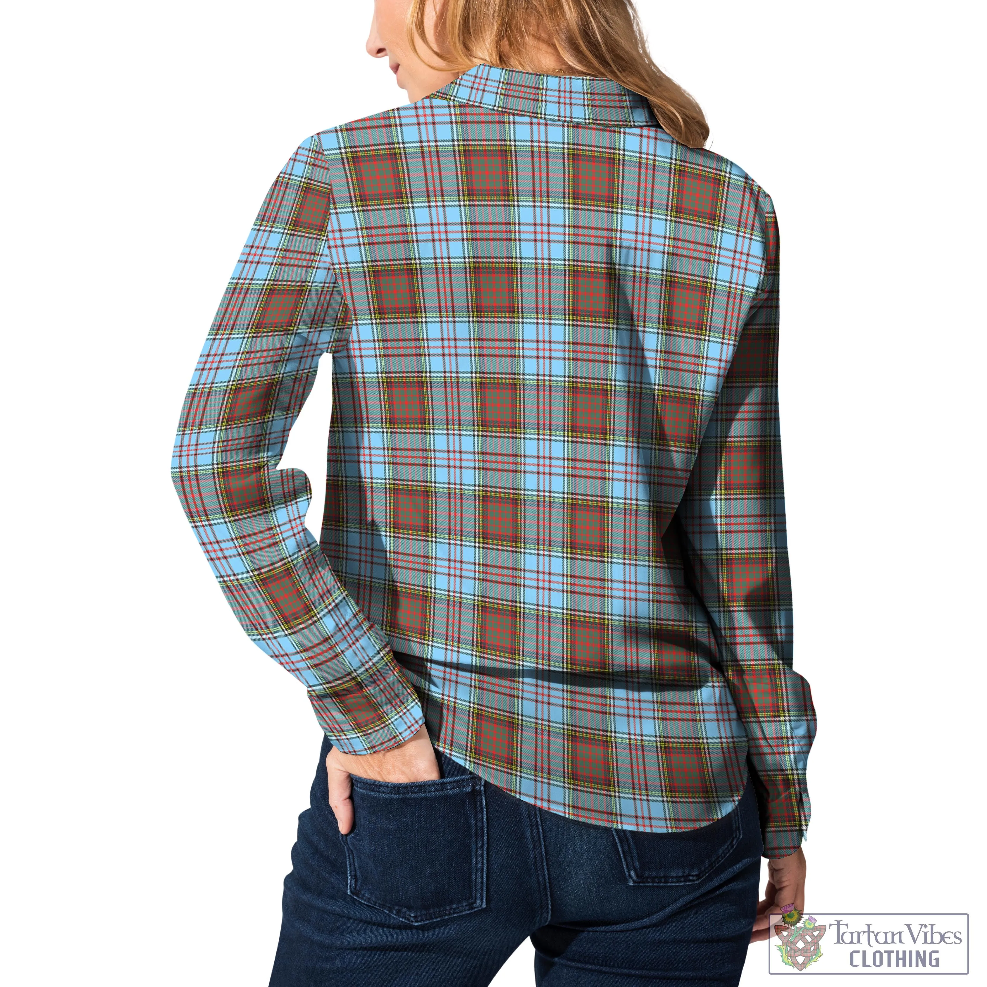 Anderson Ancient Tartan Women's Casual Shirt with Family Crest