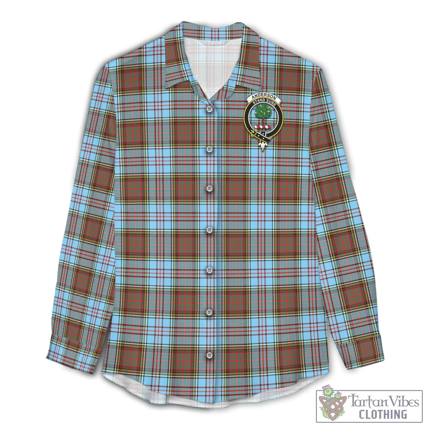 Anderson Ancient Tartan Women's Casual Shirt with Family Crest