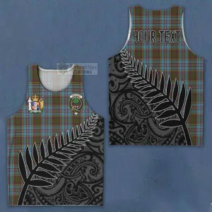 Anderson Crest Tartan Men's Tank Top with New Zealand Silver Fern Half Style